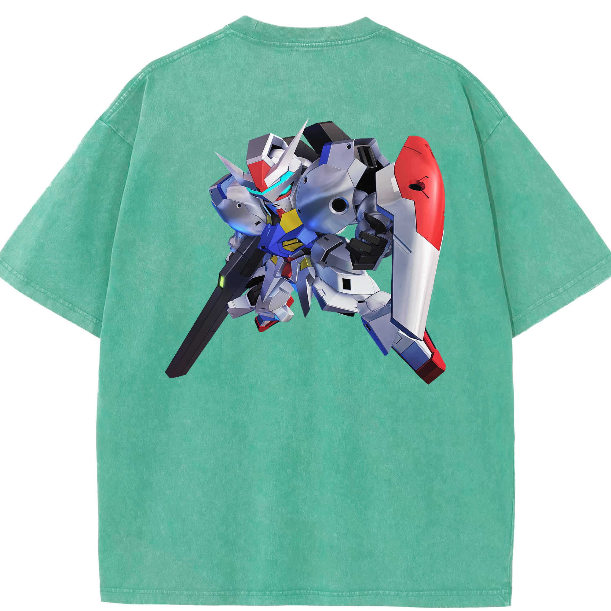 （画像用） 機動戦士ガンダム Mobile Suit Gundam 綿100% ヴィンテージ風 半袖Tシャツ（背面プリント）